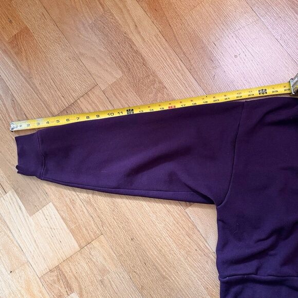 Victoria's Secret Fleece Lined Quarter Zip Pullover Sweater Sweatshirt Purple XL - Picture 10 of 16